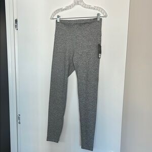 Grey Space Dye High-Rise Workout Leggings